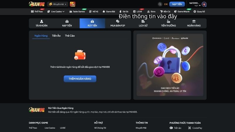 Hướng Dẫn Quy Trình Rút Tiền MAN88 An Toàn Cho Hội Viên